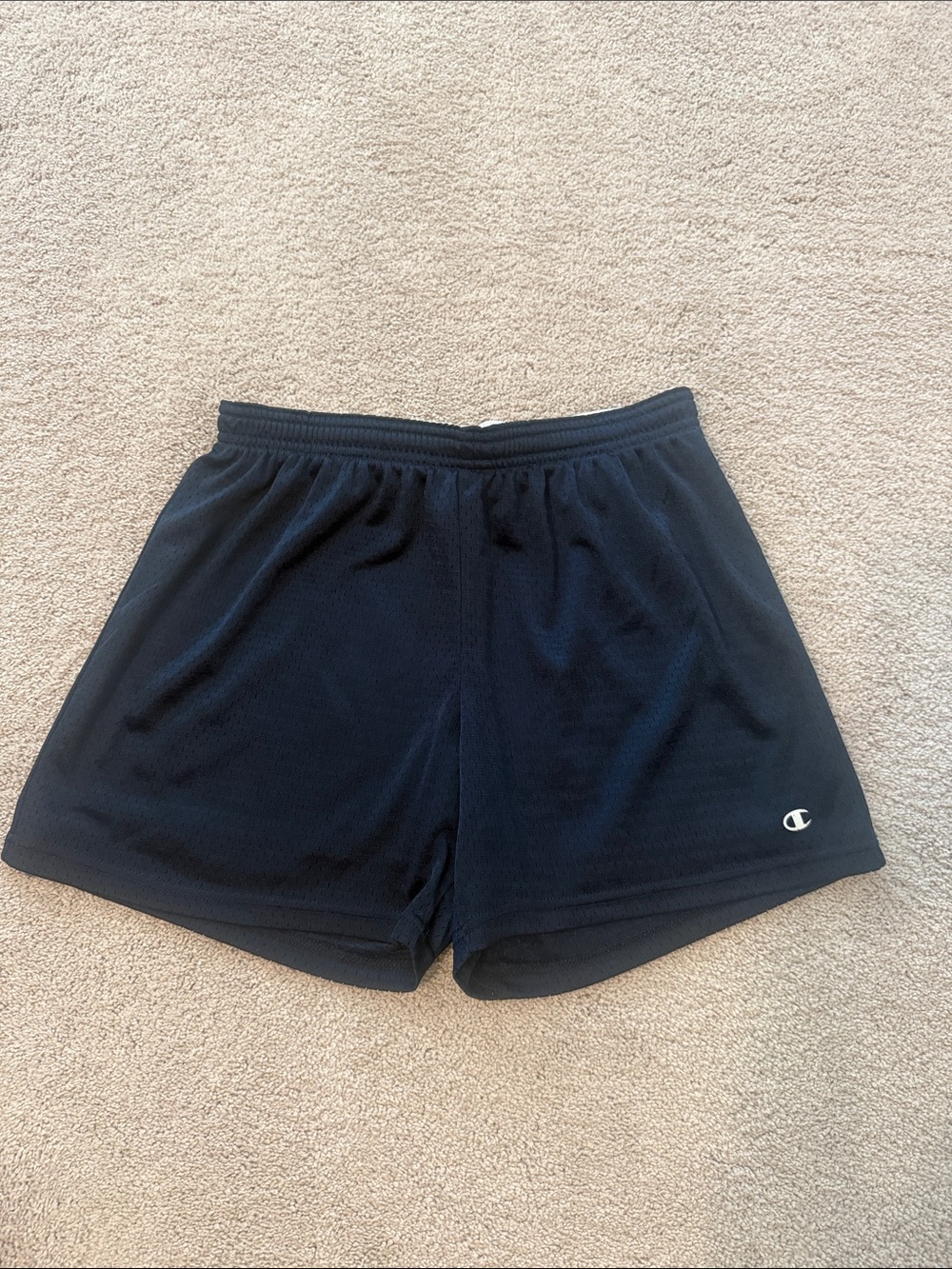 Champion Navy Athletic Shorts with White Logo